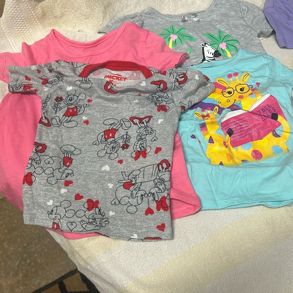 Bundle of 12 Little girls short sleeve tops 4T